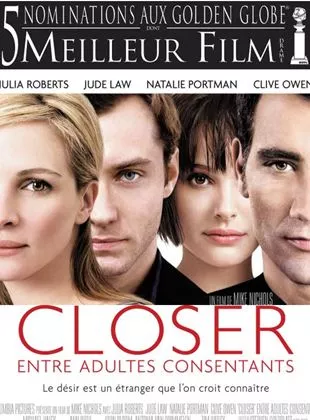Affiche du film Closer, entre adultes consentants