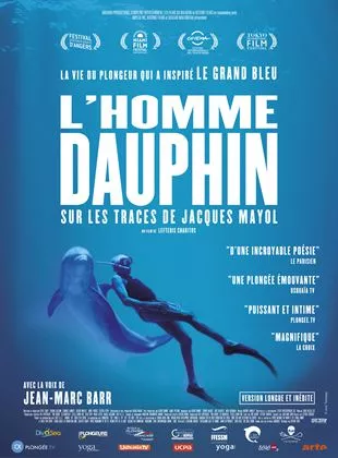 Affiche du film L'Homme dauphin, sur les traces de Jacques Mayol