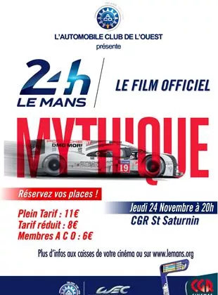 Affiche du film Les 24 heures du Mans 2016 (CGR Events)