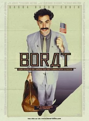 Affiche du film Borat, leçons culturelles sur l'Amérique au profit glorieuse nation Kazakhstan