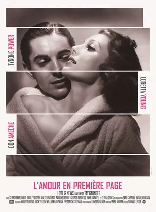 Affiche du film L'Amour en première page