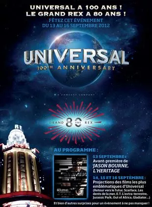 Affiche du film 100 ans Universal - Pass 1 jour (Samedi)