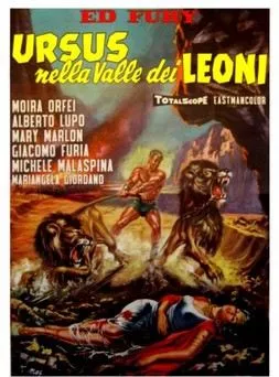 Affiche du film Maciste dans la vallée des lions
