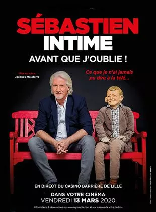Affiche du film Sébastien intime : Avant que j'oublie !