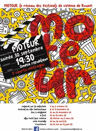 Affiche du film Moteur, le réseau des festivals de cinéma de Rouen