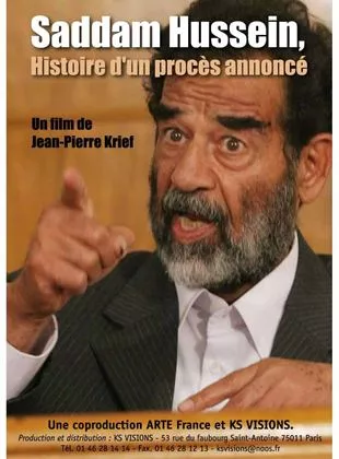 Affiche du film Saddam Hussein, histoire d'un procès annoncé