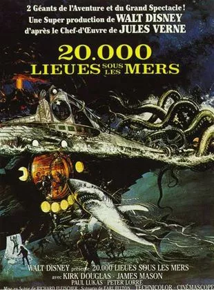 Affiche du film lieues sous les mers