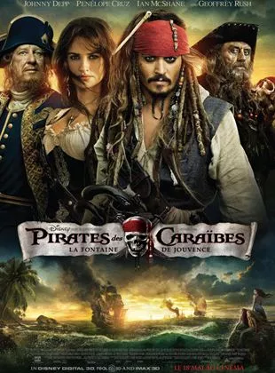 Affiche du film Pirates des Caraïbes : la Fontaine de Jouvence