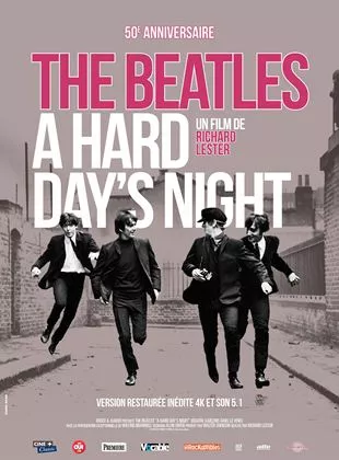 Affiche du film A Hard Day's night (Quatre garçons dans le vent)