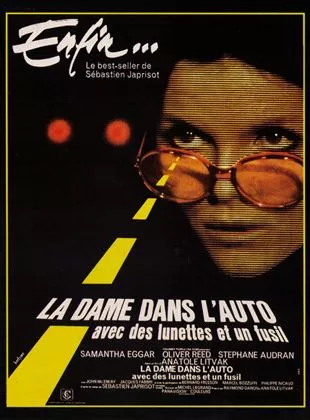 Affiche du film La Dame dans l'auto avec des lunettes et un fusil