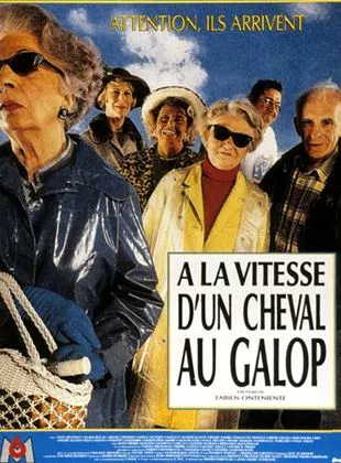 Affiche du film A la vitesse d'un cheval au galop